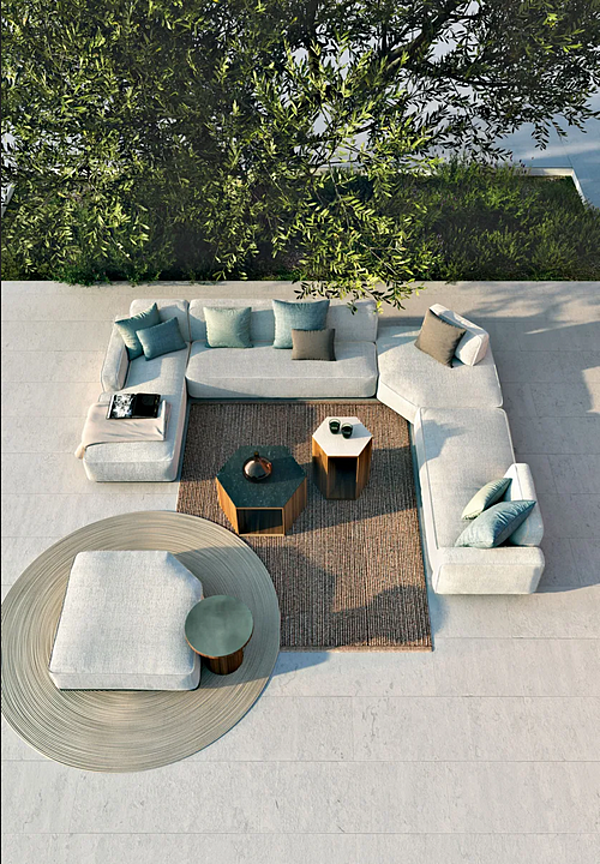 Fabric Garden Daybed with Soft Backrest Laguna 24 Atmosphera LA.MD24 factory ATMOSPHERA from Italy. Foto №3