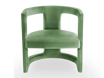 Upholstered velvet armchair Rukay BRABBU factory BRABBU from Italy