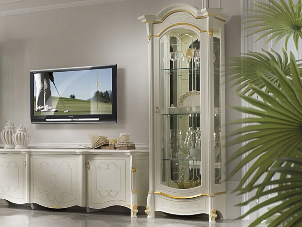 Wooden display cabinet with integrated lighting CASA +39 DIAMANTE 2603 factory CASA +39 from Italy. Foto №3