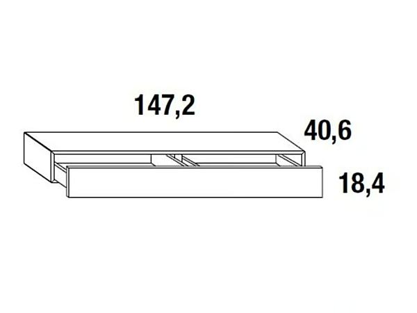 Wall Mounted Console Table 36E8 0839 LAGO factory LAGO from Italy. Foto №2