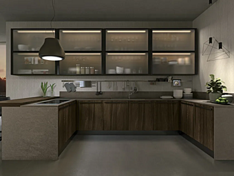 Fitted kitchen Clover Bridge 1 LUBE CUCINE factory LUBE CUCINE from Italy