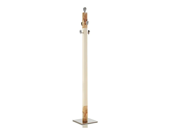 Wooden coat stand with horn inserts ARCAHORN Giglio 1432 1432s, 1432c factory ARCAHORN from Italy. Foto №1