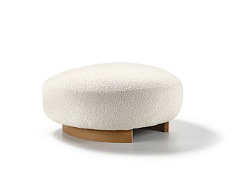 Upholstered round fabric pouf Pebble Nature Design factory NATURE DESIGN  (FRANCO MARIO) from Italy