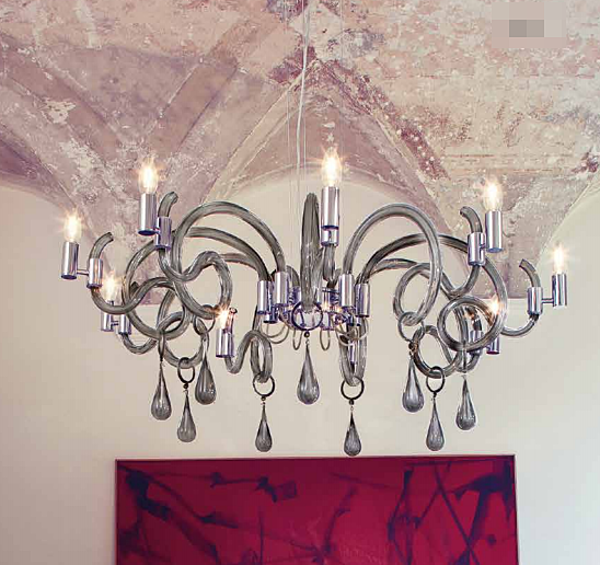 Chandelier SYLCOM 2001/9 factory SYLCOM from Italy. Foto №5