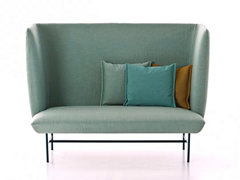 High back fabric sofa with removable cover Moroso Gimme Shelter factory Moroso from Italy