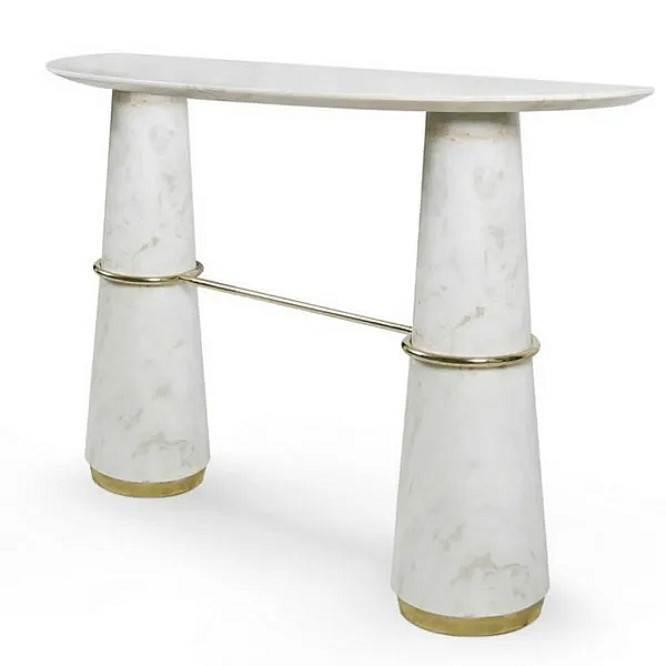 Demilune Console Table in Estremoz Marble BRABBU Agra III factory BRABBU from Italy. Foto №2