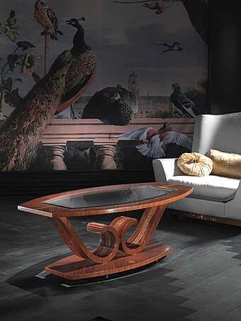 Oval coffee table in wood CARPANELLI Le Volute factory CARPANELLI from Italy