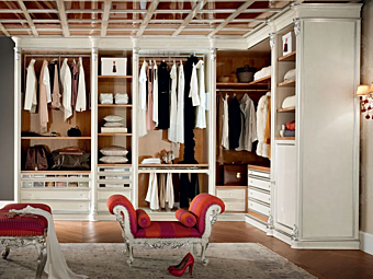 Walk-in wardrobe Modenese Luxury Interiors 13909 wooden design factory MODENESE GASTONE from Italy