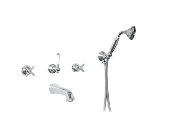 Wall Mounted Bathtub Set with Hand Shower in Metal Gentry Home Chopin Collection Wall Mounted Bathtub Set with Hand Shower in Metal Gentry Home Chopin Collection factory Gentry Home from Italy