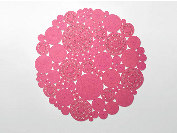 Solid Color Handmade Rug Cosmo PAOLA LENTI factory PAOLA LENTI from Italy. Foto №1