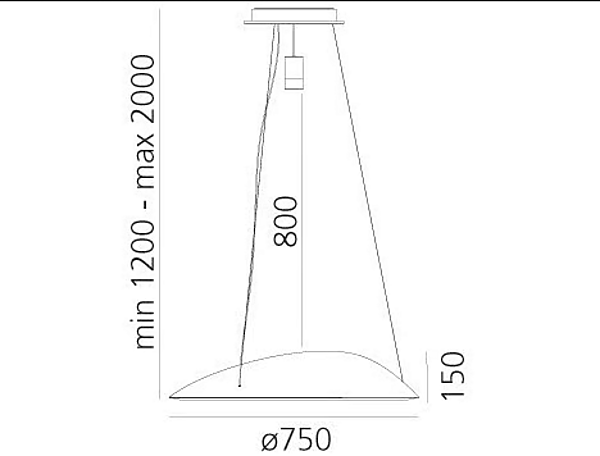 LED RGB pendant lamp PMMA Ameluna Artemide 1402010app factory Artemide from Italy. Foto №13