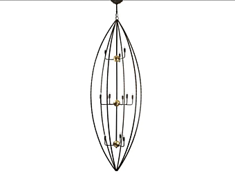 Metal Chandelier Aris Abrissi 11026 factory ABRISSI from Italy