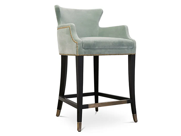 High velvet stool with armrests BRABBU Dukono factory BRABBU from Italy. Foto №1
