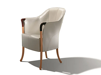 Tanned Leather Easy Chair with Armrests GIORGETTI Progetti Tanned Leather Easy Chair with Armrests GIORGETTI Progetti factory GIORGETTI from Italy