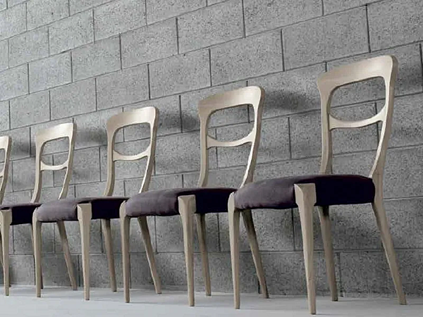 Wooden chair with upholstered back DALE Capotavola C 643 factory DALE from Italy. Foto №4