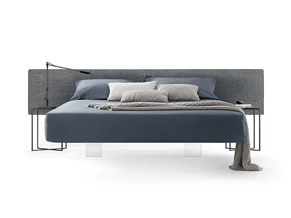 Upholstered fabric double bed with padded back Duomo Design Plane Long Plus factory Duomo Design from Italy. Foto №5
