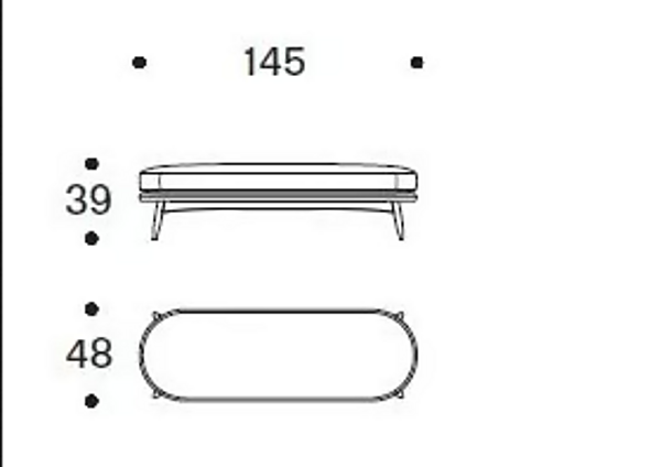 Fabric bench Oltremare Saba factory SABA from Italy. Foto №5