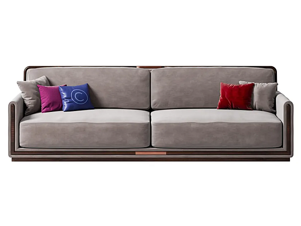 3 Seater Leather Sofa Sesto Senso CPRN HOMOOD S571 factory CPRN HOMOOD from Italy. Foto №1