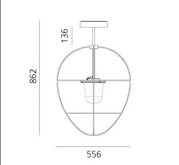 Aluminium outdoor pendant lamp Nottola Artemide T070010 factory Artemide from Italy. Foto №8