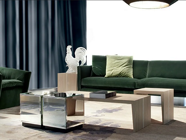 Low square mirrored glass coffee table ERBA ITALIA Riflesso factory ERBA ITALIA from Italy. Foto №3