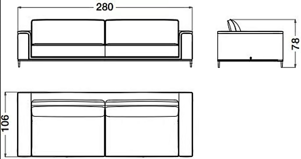 4-seater nubuck sofa Starlight CPRN HOMOOD ST770 factory CPRN HOMOOD from Italy. Foto №3