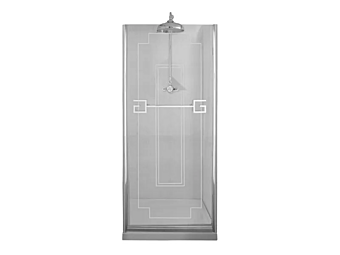 Glass shower cabin with hinged door Athena Gentry Home factory Gentry Home from Italy