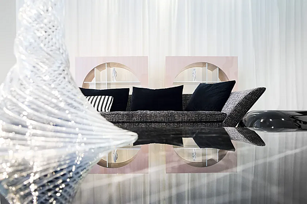 Fabric sofa with upholstered back ERBA ITALIA Little Wing factory ERBA ITALIA from Italy. Foto №7