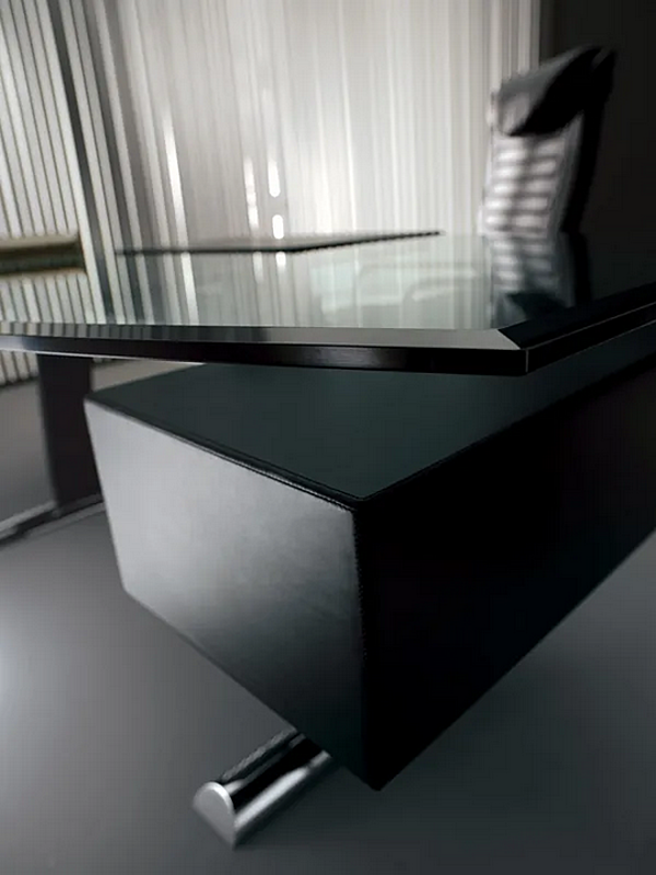 L-shaped wooden executive desk Dolmen i 4 Mariani factory i 4 Mariani from Italy. Foto №6