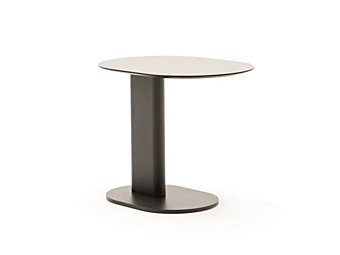 Oval Aluminium Side Table Plinto VARASCHIN 2463, 2464