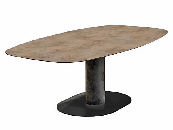 Oval steel garden table VARASCHIN Big Collection 136T1 factory VARASCHIN from Italy. Foto №1