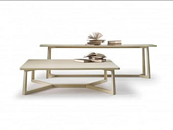 Rectangular Solid Wood Coffee Table FLEXFORM Jiff factory FLEXFORM from Italy