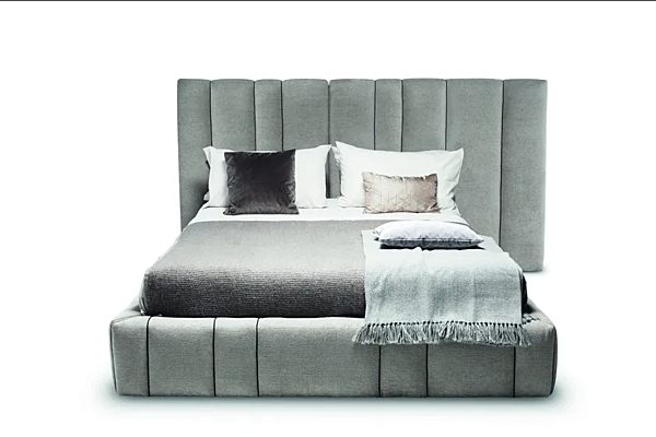 Fabric bed with upholstered headboard VIBIEFFE Italo 5050 factory VIBIEFFE from Italy. Foto №2