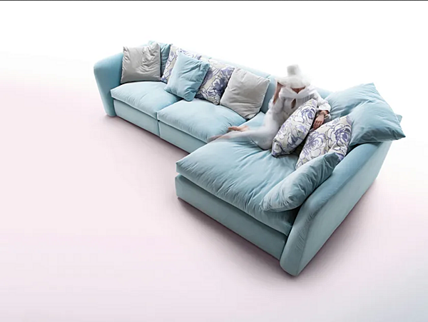 Corner sectional sofa Atollo ERBA ITALIA with upholstered back factory ERBA ITALIA from Italy. Foto №1