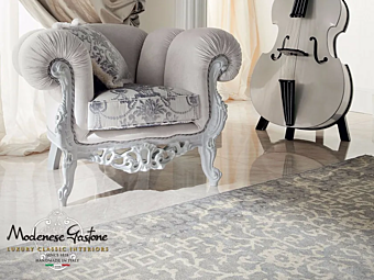 Fabric armchair with armrests Modenese Luxury Interiors 13414 factory MODENESE GASTONE from Italy