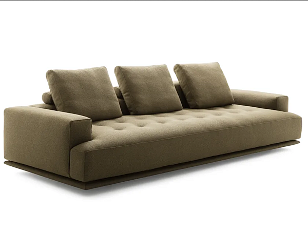 Sofa in fabric or leather with soft back ZANOTTA Shiki factory ZANOTTA from Italy. Foto №1