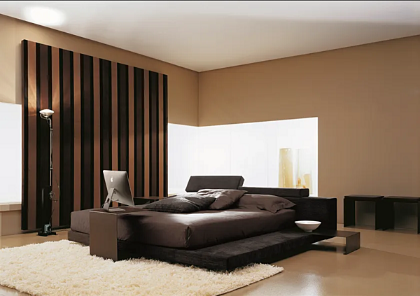 Double bed with upholstered headboard Duomo Design Atlante factory Duomo Design from Italy. Foto №3