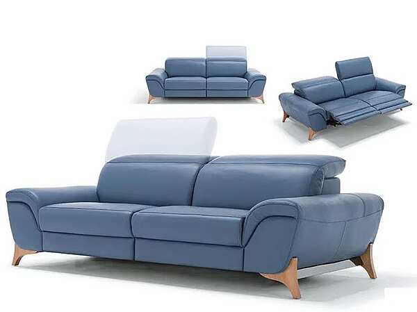 3-seater leather sofa with headrest Egoitaliano Maisie factory Egoitaliano from Italy. Foto №3