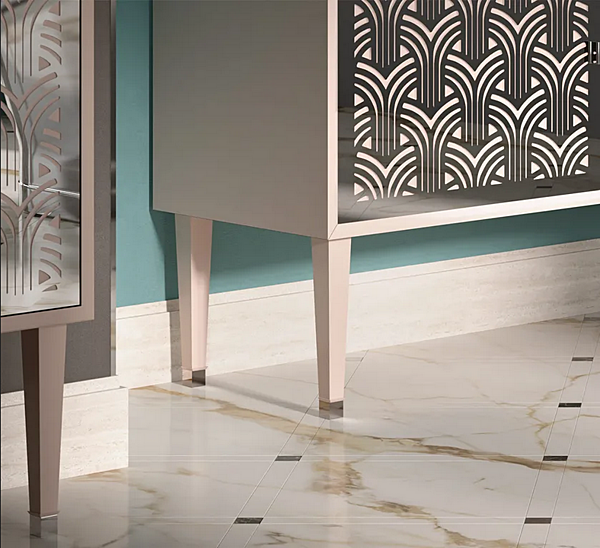 Floor standing wooden vanity unit with doors Park Avenue Cora 3A PKRCORA3AANT factory Park Avenue from Italy. Foto №6