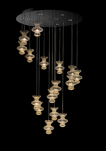 Chandelier Barovier&Toso Spinn 7219