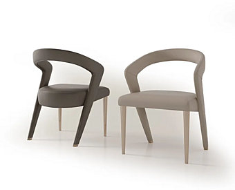 Upholstered leather armchair Wave Bizzotto Italia