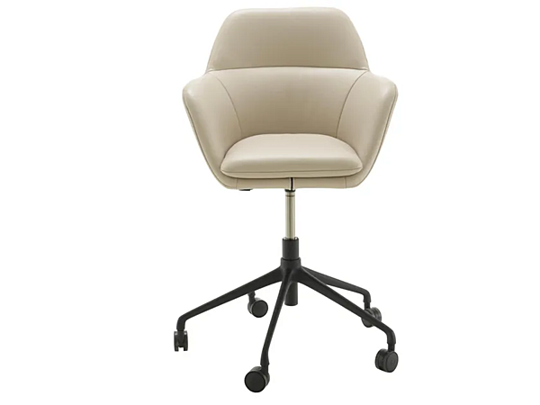 Height Adjustable Leather Office Chair with Armrests LIGNE ROSET Amedee 10261720 factory LIGNE ROSET from Italy. Foto №3