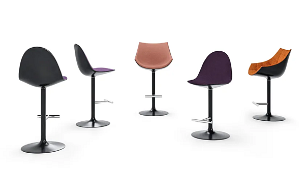 Fabric barstool with footrest CASSINA Caprice factory CASSINA from Italy. Foto №4