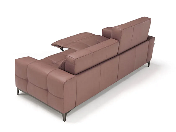 3-seater tufted leather sofa with footstool Egoitaliano Tiffany factory Egoitaliano from Italy. Foto №2