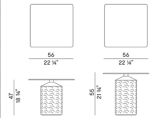 Square coffee table Hishi Potocco 871 TBQ 871 THQ 871/TBQ, 871/THQ factory POTOCCO from Italy. Foto №5