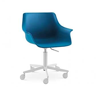 Armchair with armrests and 5 spoke base Nidi Leaf factory nidi from Italy