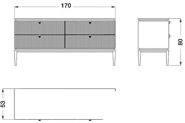 Chest of drawers made of nabuk and wood Dragonfly collection CPRN HOMOOD D611 factory CPRN HOMOOD from Italy. Foto №5