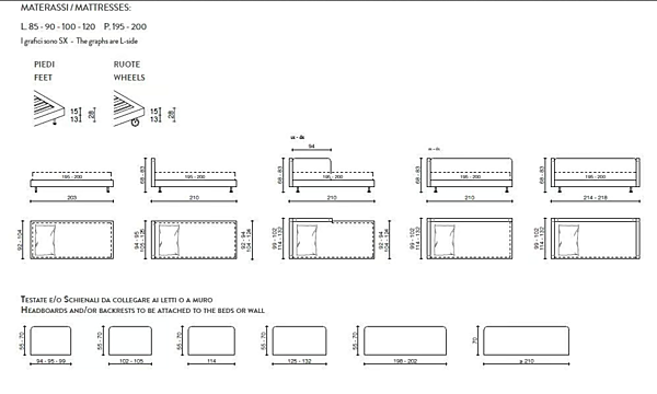 Fabric sofa bed with soft back Duomo Design Monos factory Duomo Design from Italy. Foto №9