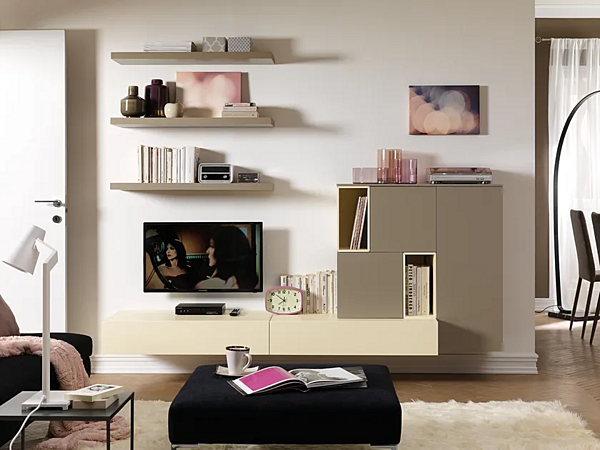 Sectional wall-mounted storage unit LV108 Moretti Compact factory MORETTI  COMPACT from Italy. Foto №1