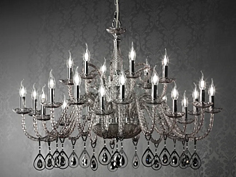Chandelier with Swarovski crystals Euroluce Lampadari TooChic L12 6 6 factory EUROLUCE LAMPADARi from Italy