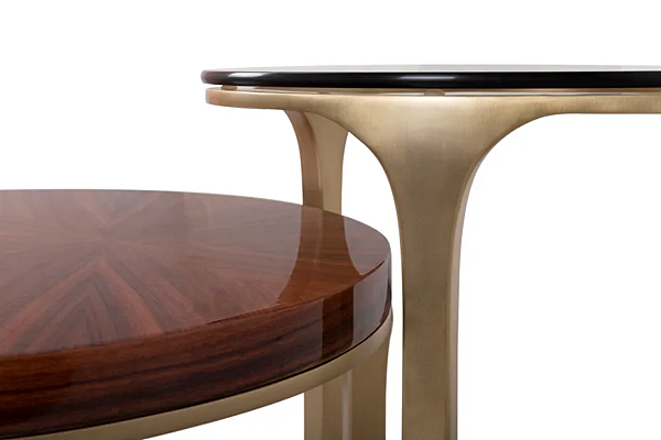 Round brass coffee table Luray BRABBU factory BRABBU from Italy. Foto №5